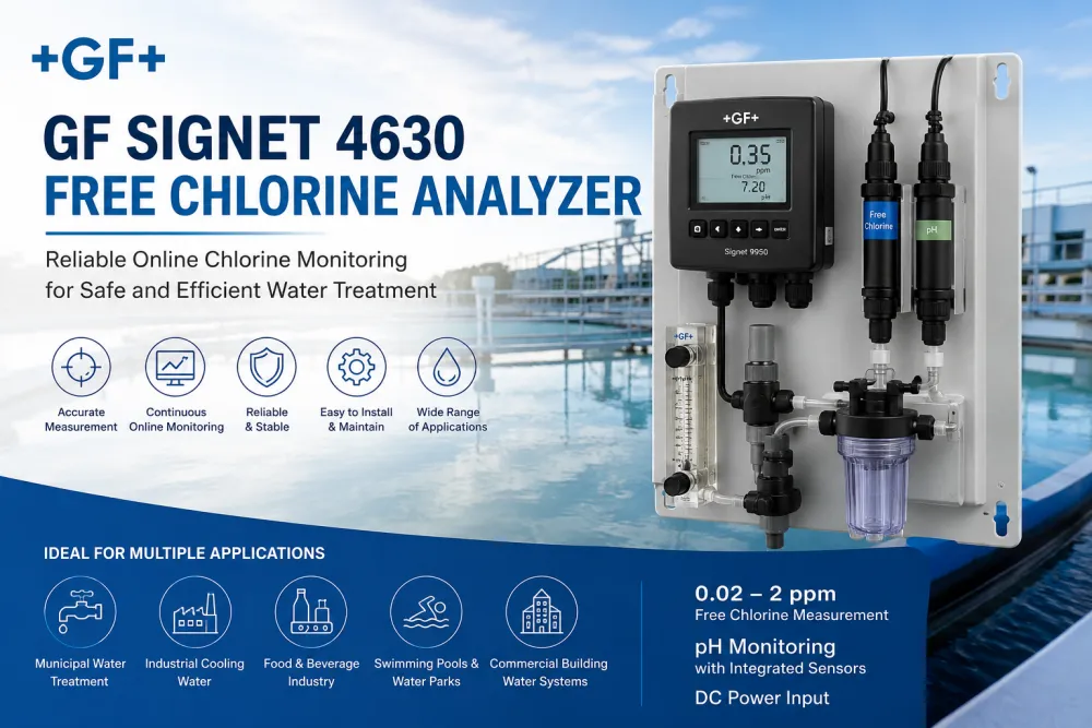GF Signet 4630 Free Chlorine Analyzer: Reliable Online Chlorine Monitoring for Water Treatment