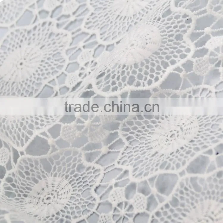 Factory price high quality water soluble printing mesh embroidery fabrics for bridal dress