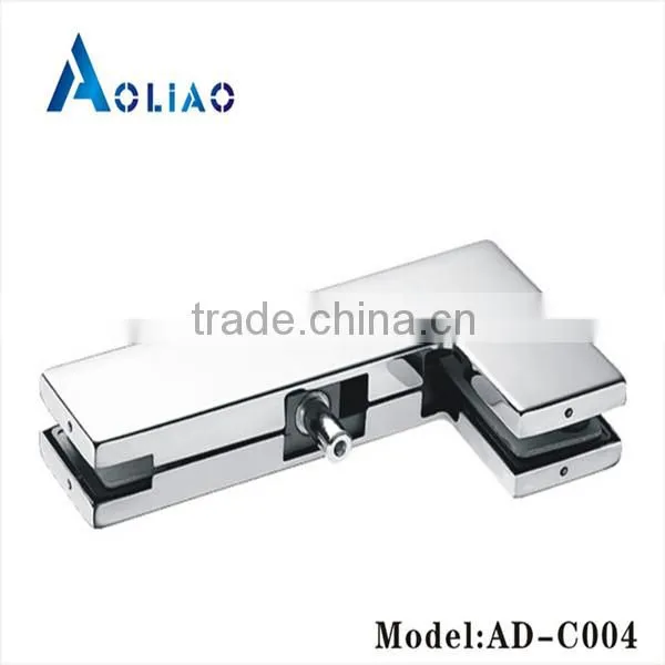 High quality glass jar with metal clip of glass door curved clamp patch fitting