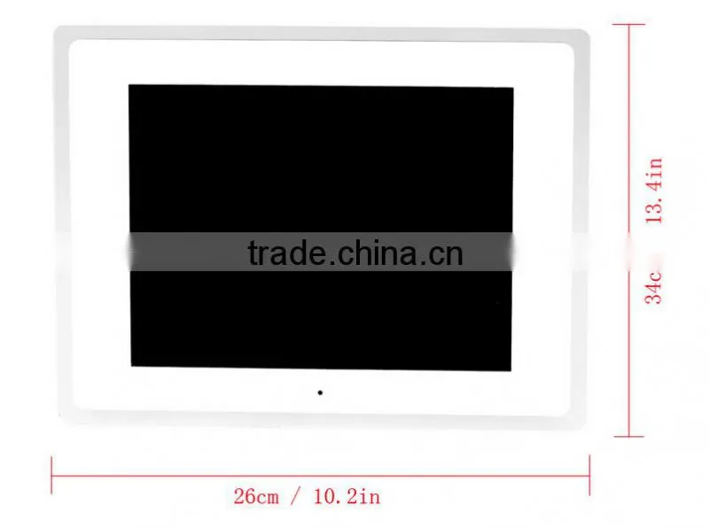 New 12.1" 1024*768 HD TFT-LCD Digital Photo Frame Alarm Clock MP3 MP4 Movie Player with Remote Desktop US Plug