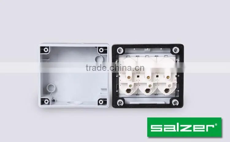 Salzer 3gang 1way waterproof switches IP56 10A