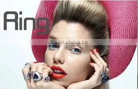 Imitation Green Gemstone Rings Fashion Alloy Rhinestone Ring