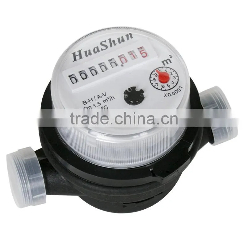 20415 Hot Sales Single Jet Dry Dial Water Meter 15D~20D