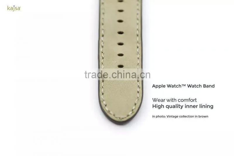 Original kajsa Vintage Collection Genuine Leather Watch Band Wrist Strap For 42MM Apple Watch MT-3968