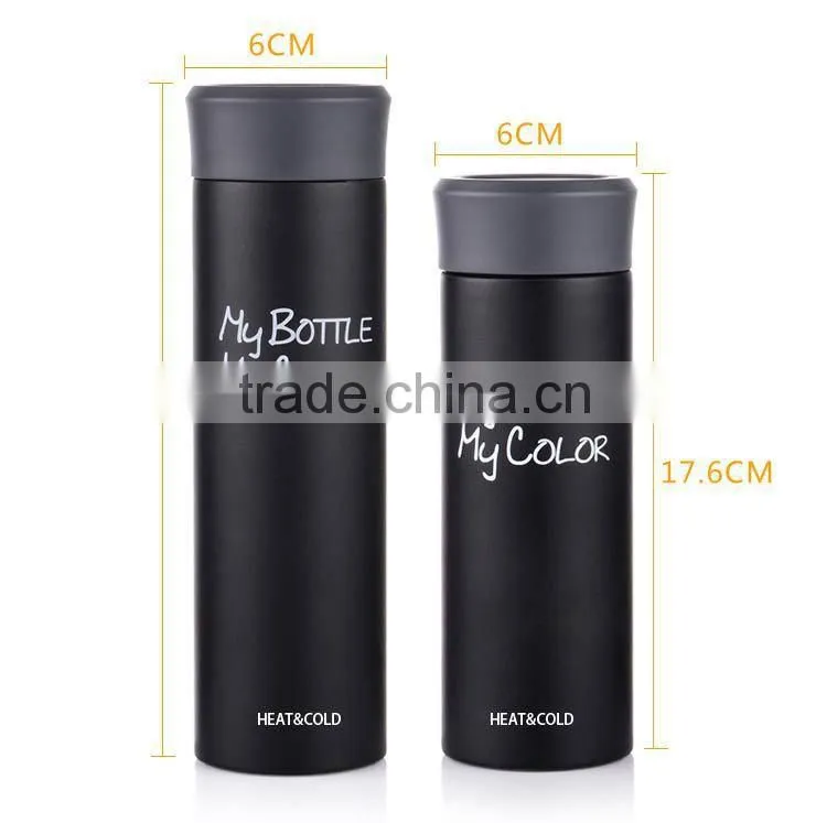 Home Office Business Stainless Steel Vacuum Thermal Dull Polish Warm Travel Mug Cup Bottle