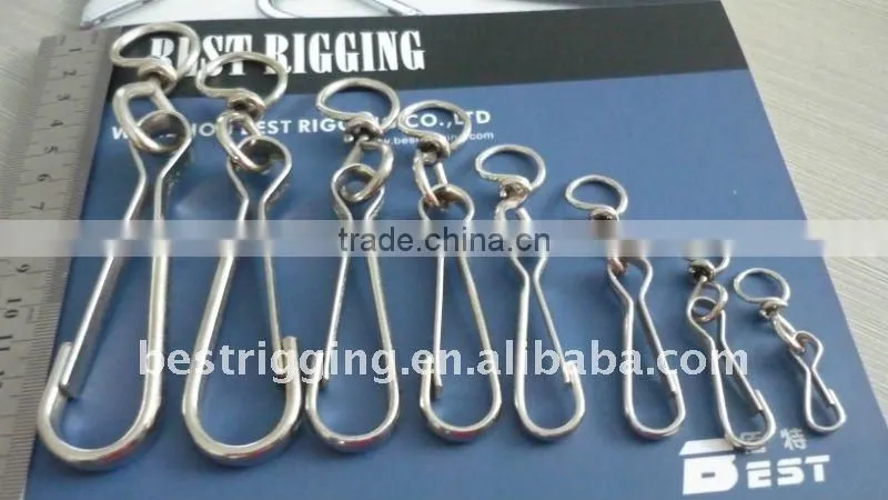 Steel Znic Plated Smplex Hook Spring With Chain Swivel Ring 4293W 25MM-120MM In Rigging Manufacturer