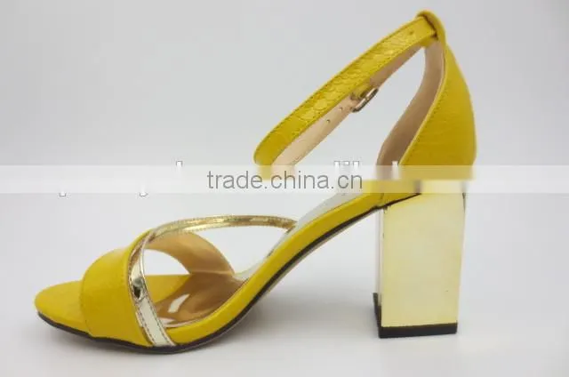 latest New high class middle heel Ankle Strap Buckle Women Sandals
