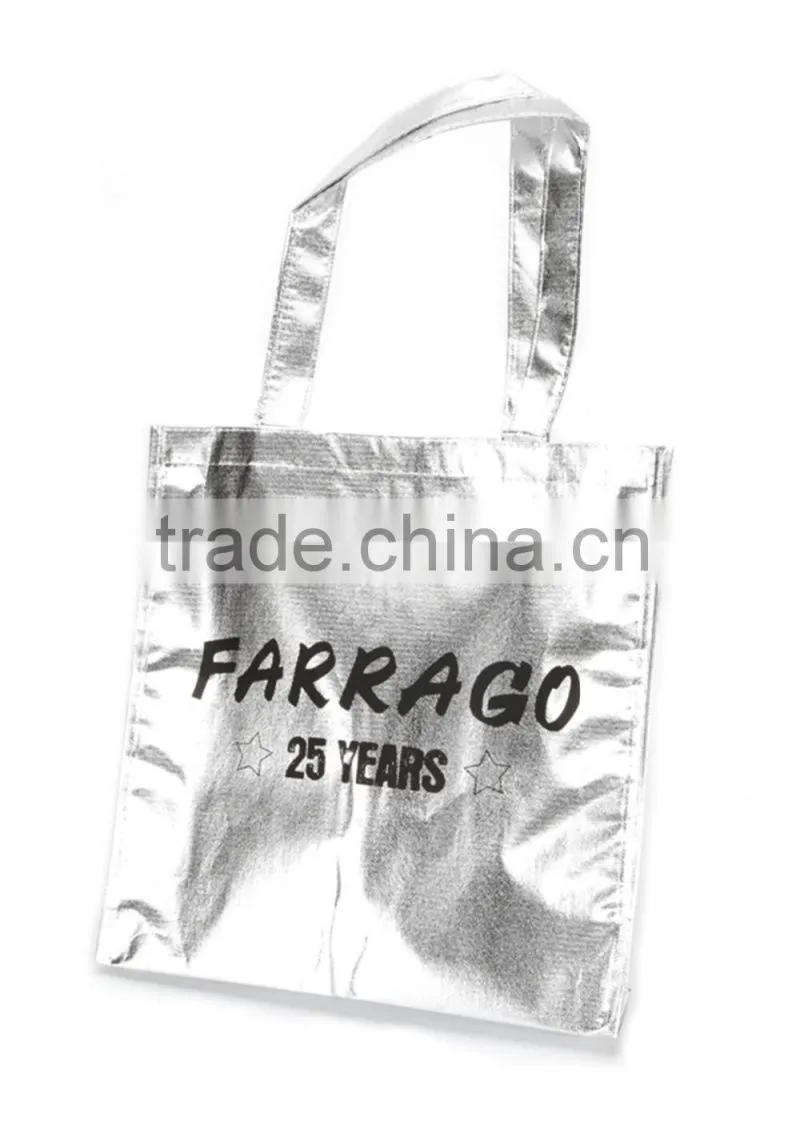 Gold Metallic Non-Woven Reusable Bags
