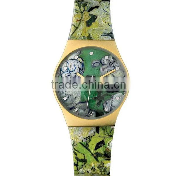 Fancy kids Sandwich band watch full printing plastic band watch child