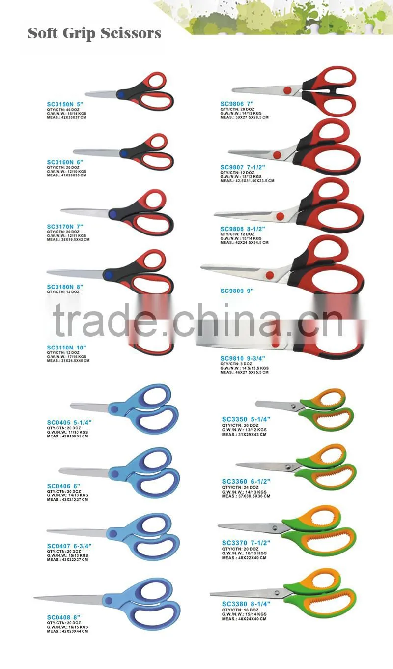 5" new PP/ABS handle scissors for student