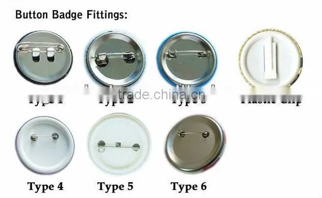 Environment friendly different color safety pin tin button badges