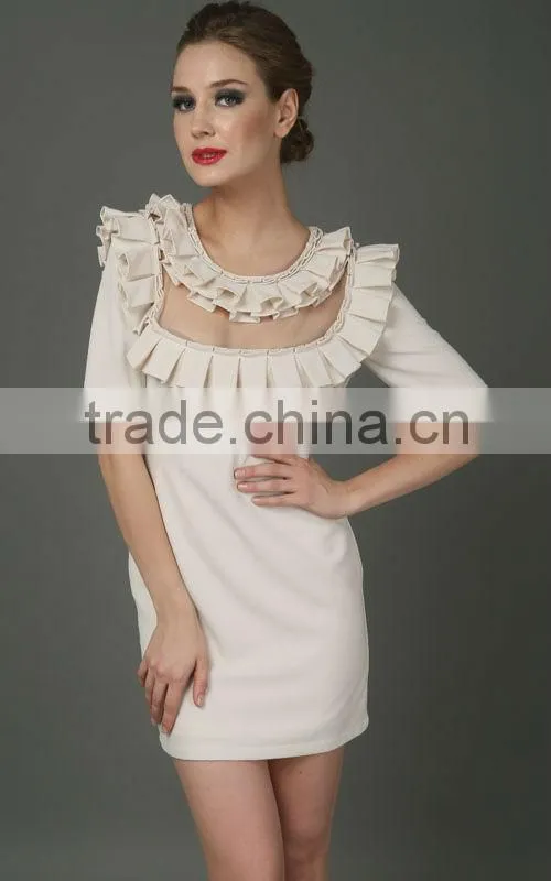 Frilled Ladies Office Wear Summer Dress