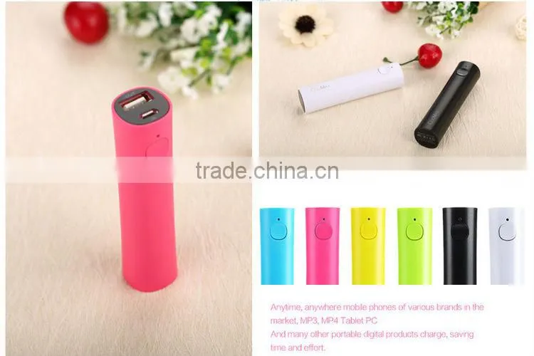 Rubber oil mobile cellphone 18650 li ion battery Portable Power Bank Charger 2600mAh