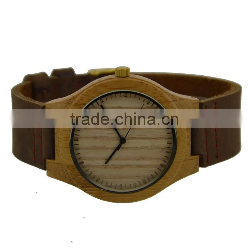2016 wholesale fashion wristwatch, Eco-friendly wooden watch, unisex bamboo watch with customised logo