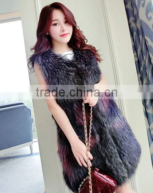 wholesale stylish genuine real raccoon fur vest for women