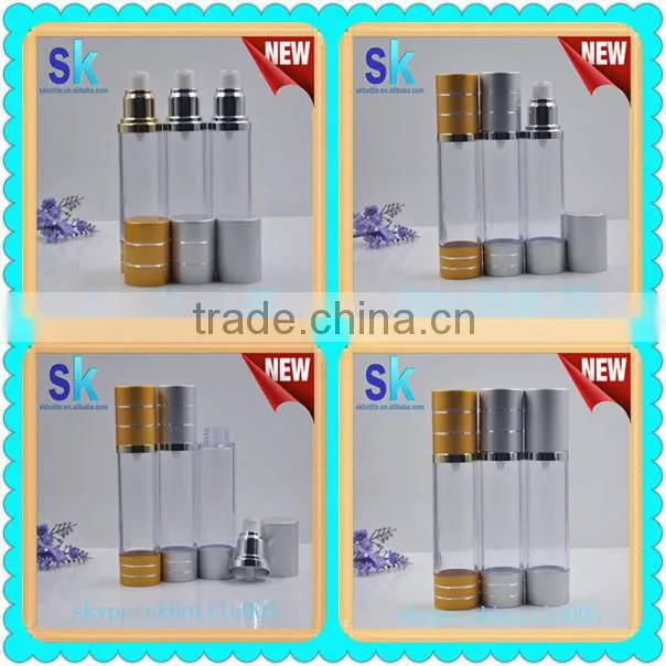 airless jar 30ml plastic airless bottle