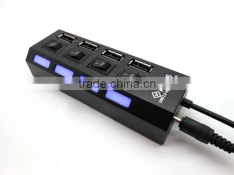 4 Port Usb Hub 2.0 Hi-speed 480MBPS Support 500GB HDD