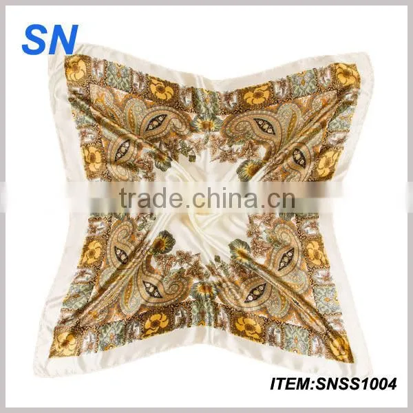 Wholesale 2014 winter fashionable stock pure silk scarf