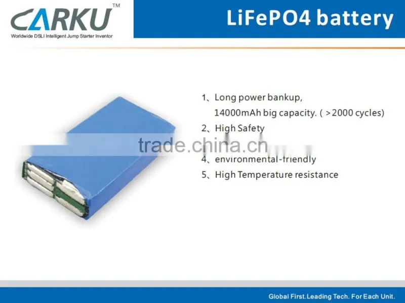 14000mAh Epower 63F portable lifepo4 auto jump starter with lamp