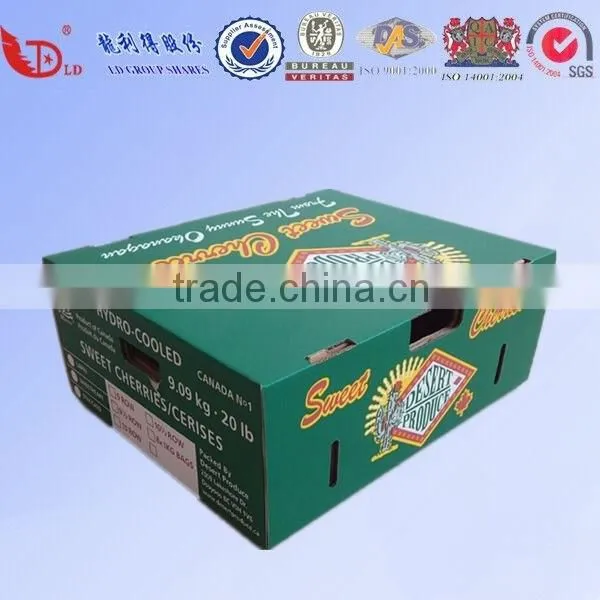 Wholesale customised corrugated paper carton box for fruit vegetable packaging
