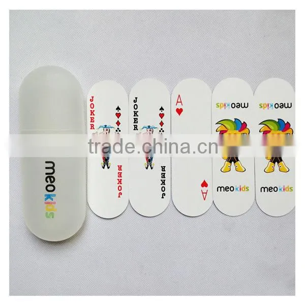 custom oval shaped playing cards for promotional advertising