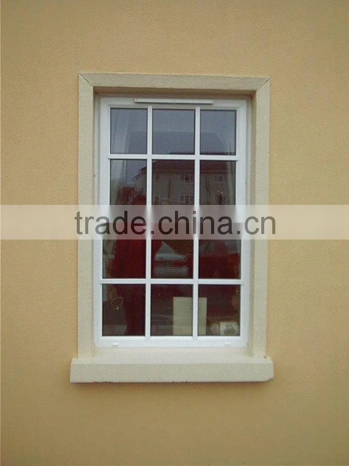 America profile PVC double hung window, vertical sliding window
