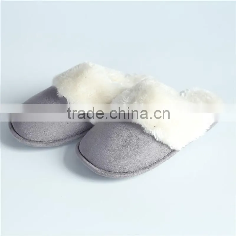Woman microsuede indoor slipper with leopard print insole