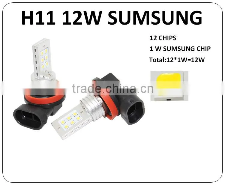 Top qulity 12w 9005 9006 H1 H3 H8 H9 H10 H11 H16 880 881 led headlight led rear fog light for 12v 24v vovos