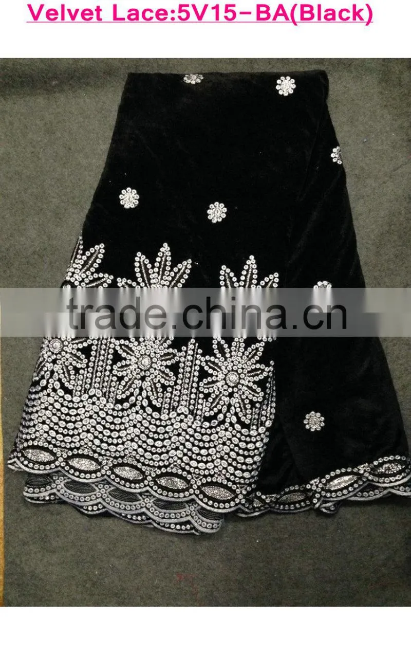 high quality velvet evening dresses with lace pictures african velvet lace fabric
