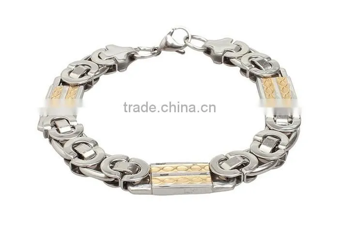 Factory latest design punk style permanent men bracelet stainless steel jewelry