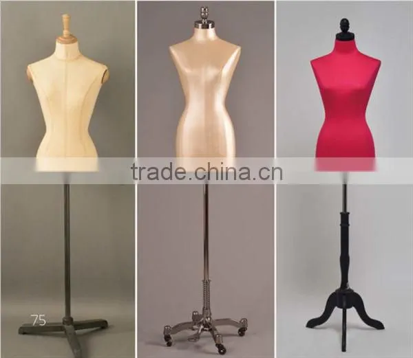 fabric dress form mannequin with wooden arms