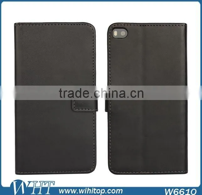 High Grade Folio Style PU Leather Flip Back Cover Wallet Case for Huawei P8