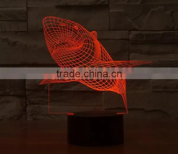 Color Changing 3D Dolphin LED Night Lamp