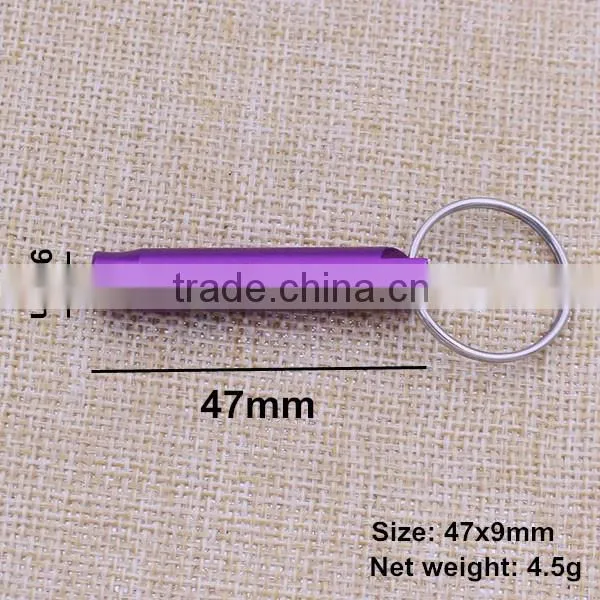Wholesale cheap custom aluminum whistle keychain