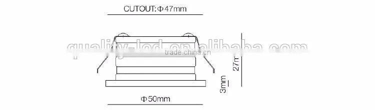 12V 1W decorative wall stair led flush wall lighting