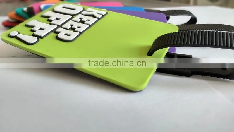 Promotion set plastic PVC rubber luggage tag