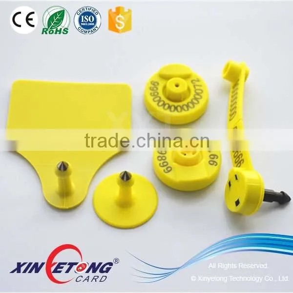 LF HF RFID Passive Animal Management Tag/RFID Ear Tag For animal