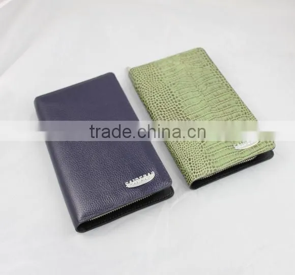2015 new arrivals top quality men's genuine leather wallet ,genuine leather men's zipper wallet for christmas gift /promotion.
