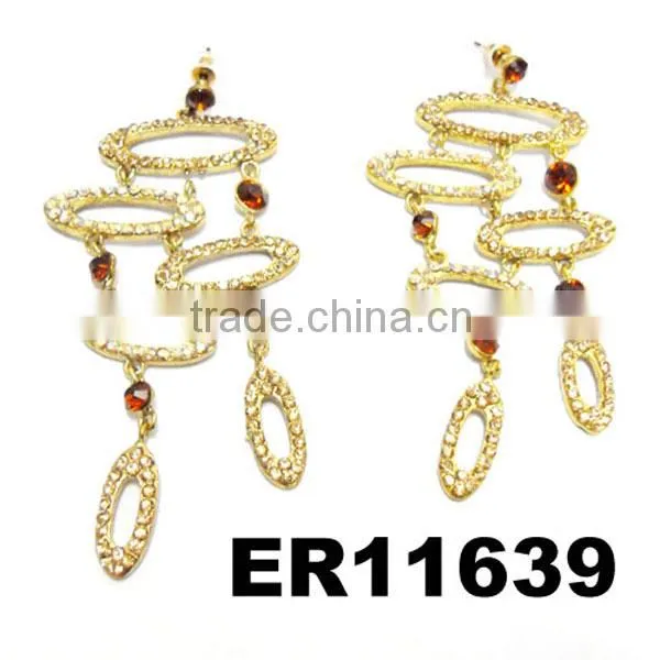 fashion ladies crystal earring models jewelry