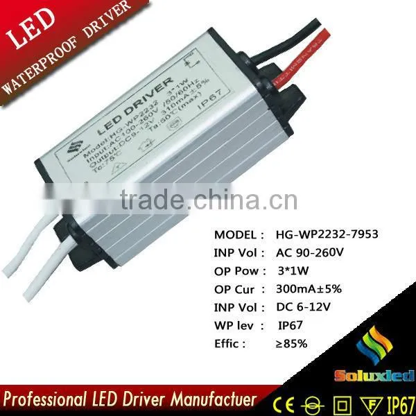 Promotion HG-WP2232-7953 LED driver lamps driver 3*1W