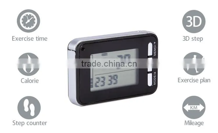 KYTO factory outlet big screen 3d calorie simple pedometer