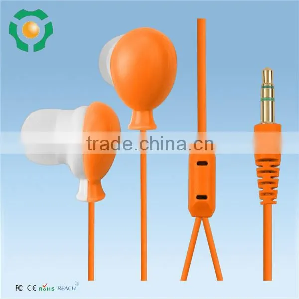 Colorful cute earphones braided fabric cord earphone, 3.5mm shoelace stereo earphone