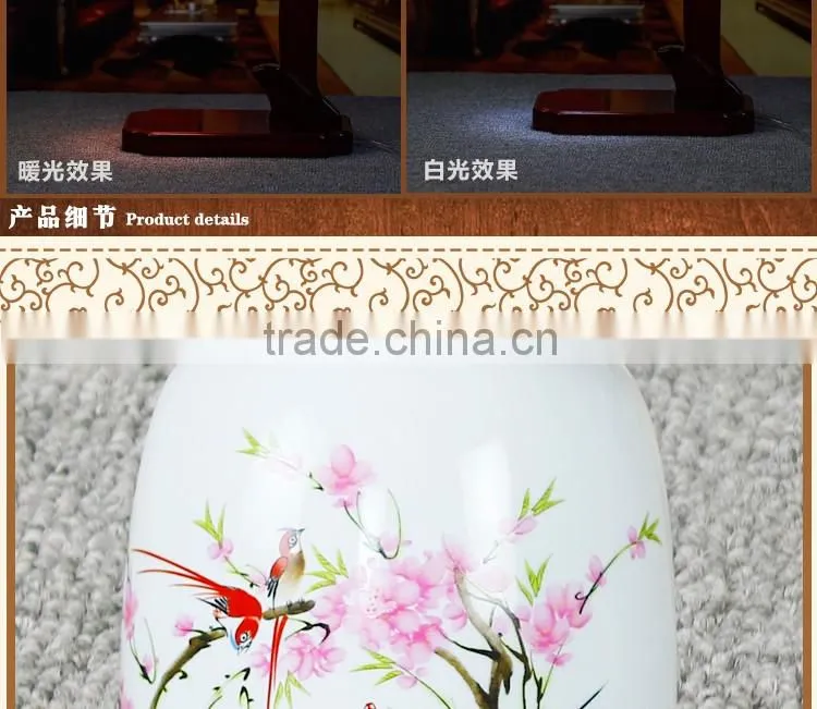 Artistical ceramic bamboo home lighting table lamp