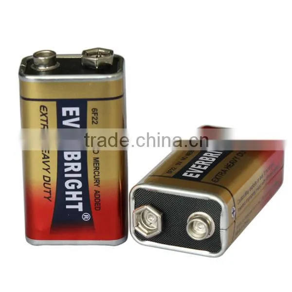 Carbon zinc 9v 6f22 006p battery 1.5v dry battery