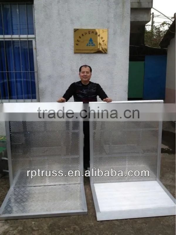 Straight Barrier With Security Platform aluminum barrier for concert