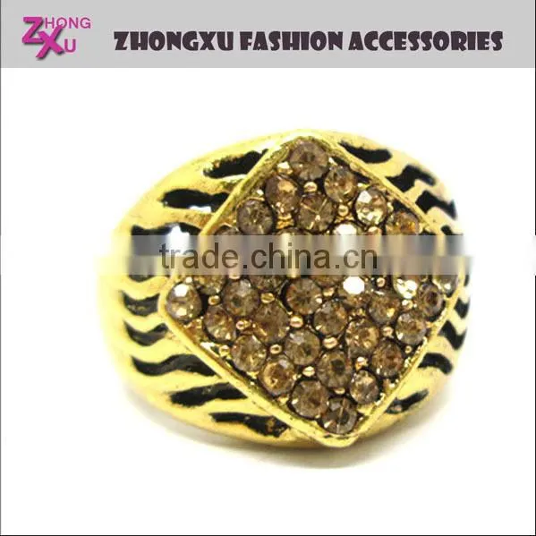 2014 new cheap fashion gold diamond ring