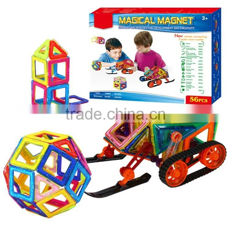 Intelligent connecting building block plastic kids magnetic blocks