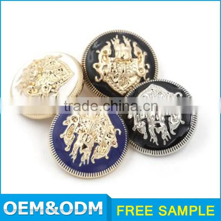 Brass flat metal tack button for denim