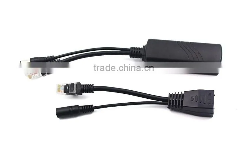 Support 10/100Mbps data transmission 100m for cctv camera poe splitter YJS-POE100M