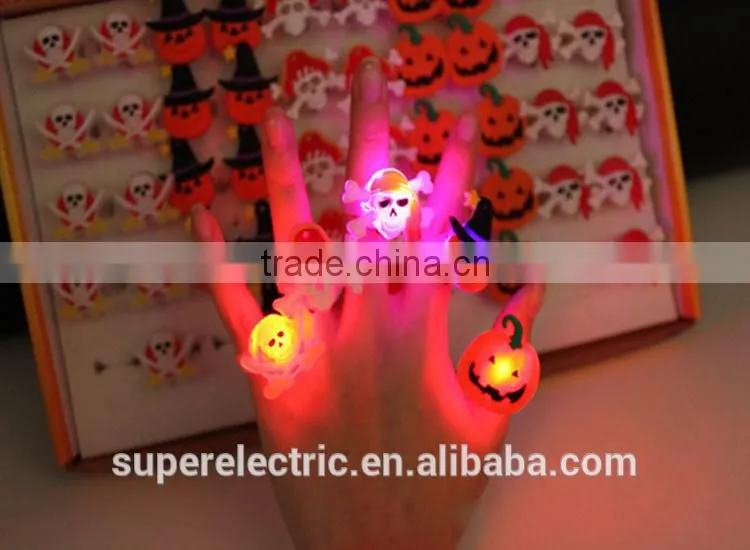 Professional design holidays rings customized wholesale cheap plastic led finger ring